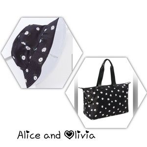 Alice and Olivia Daisy Bucket Hat and Matching Duffel/Weekend Bag